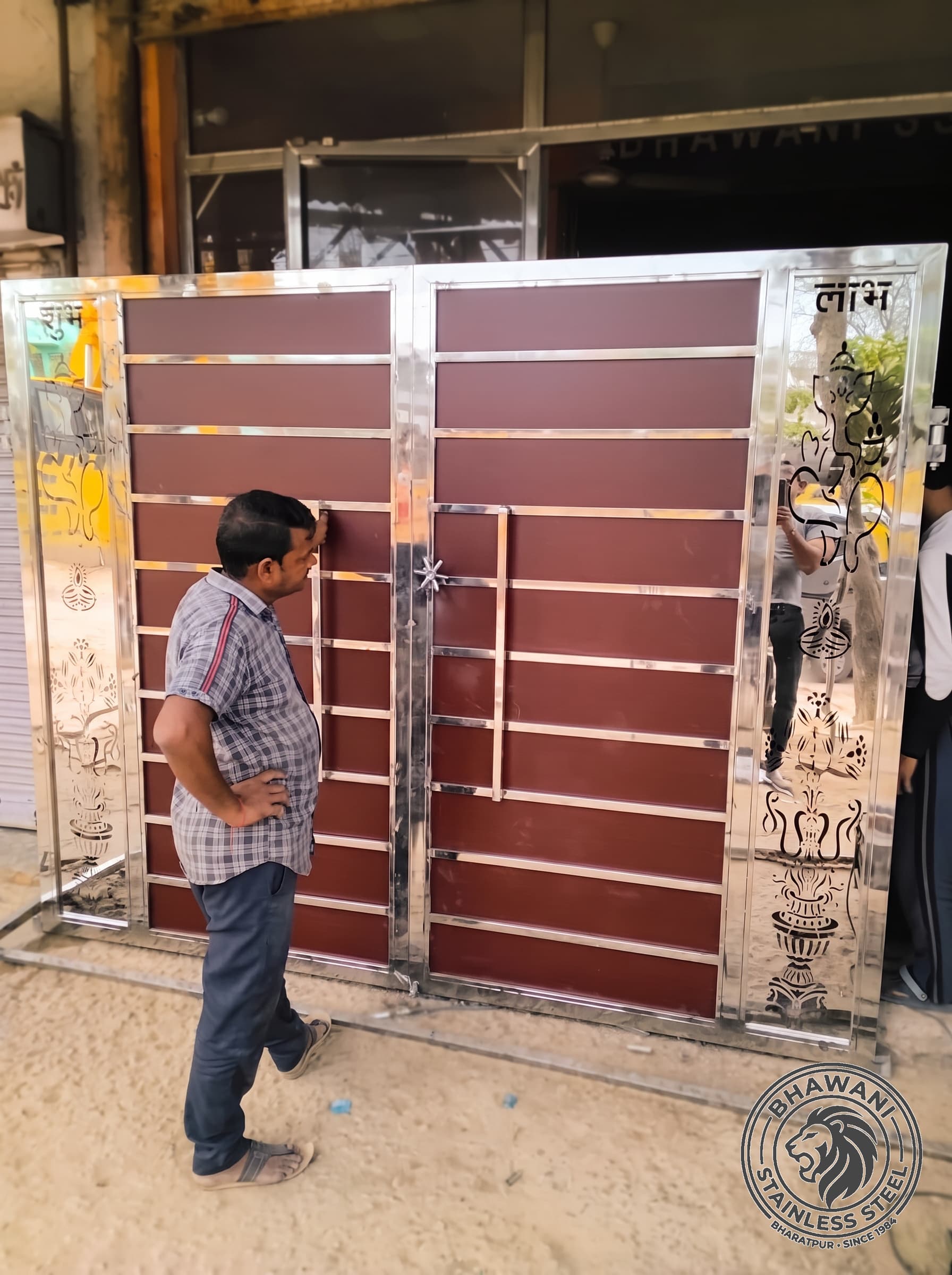 Stainless steel main gate & grill — project 9