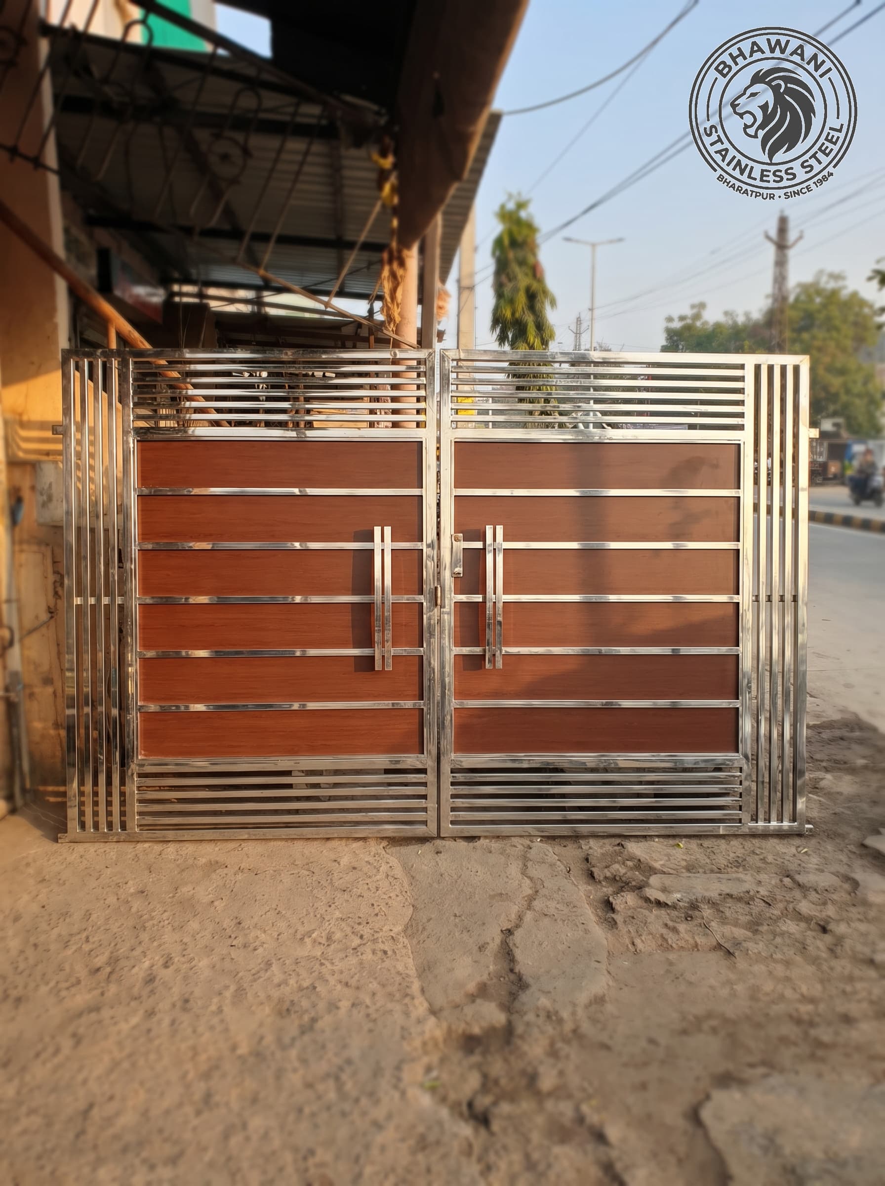 Stainless steel main gate & grill — project 3