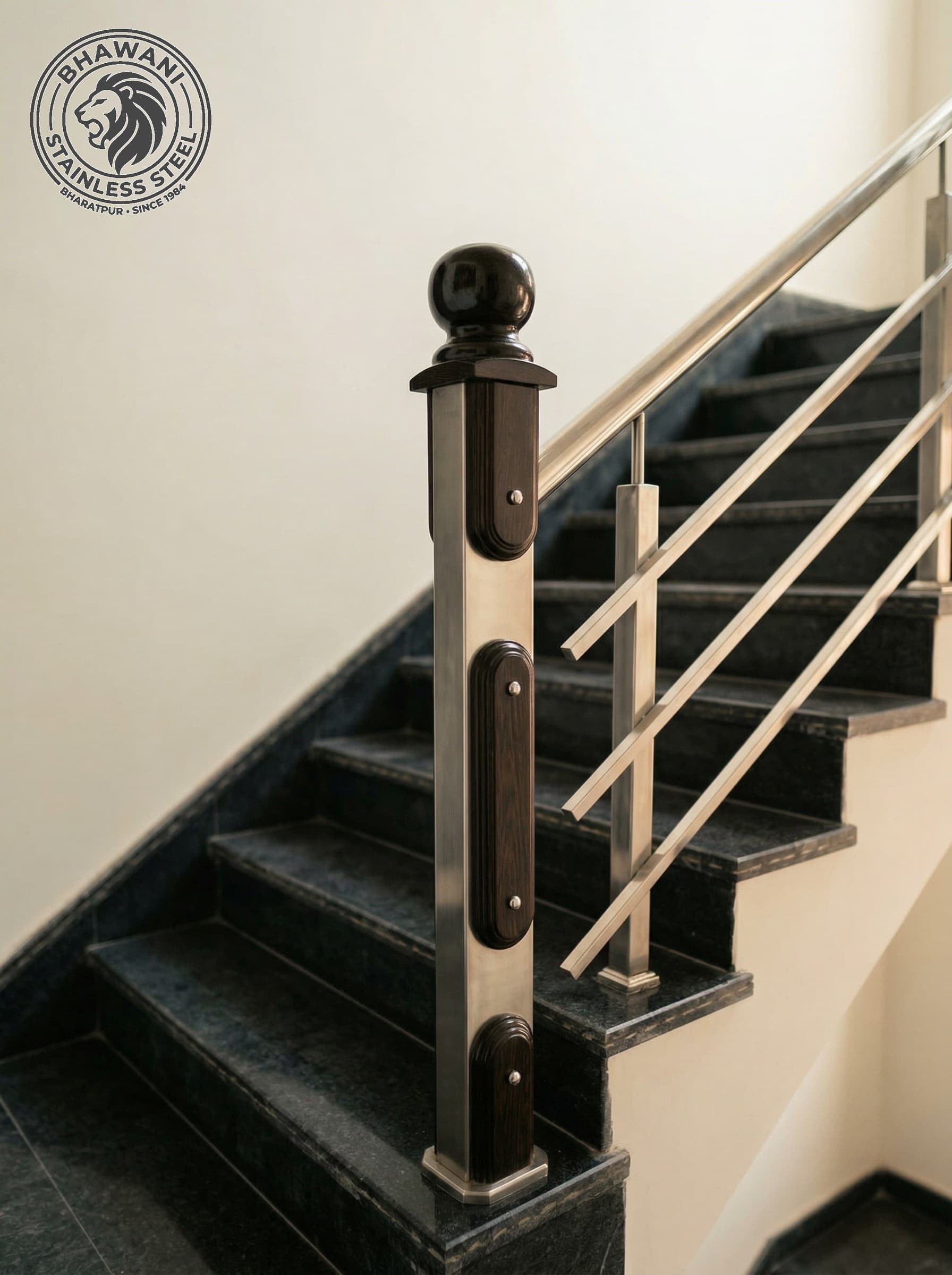 Stainless steel staircase & balcony railing — project 2