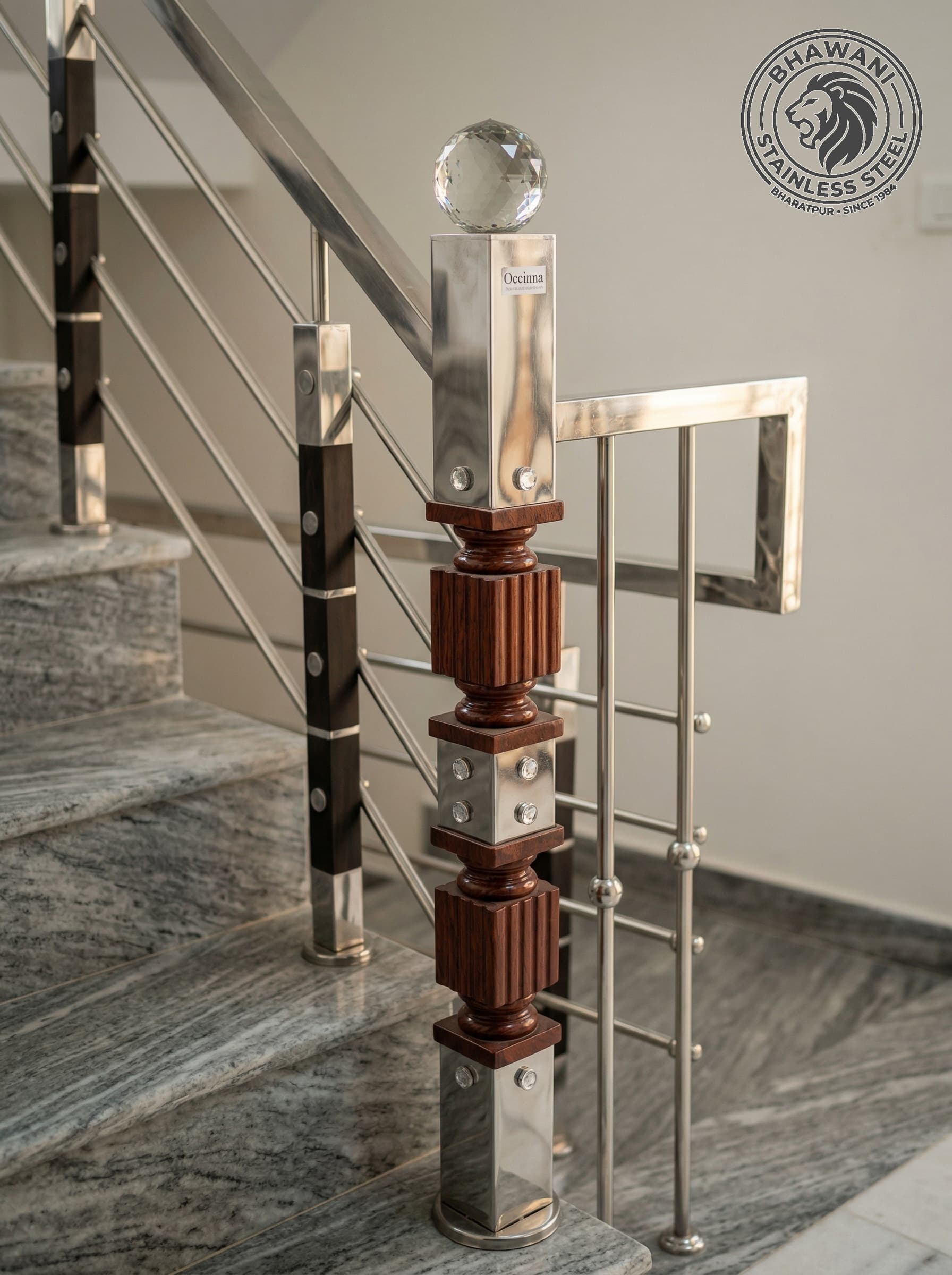 Stainless steel staircase & balcony railing — project 7