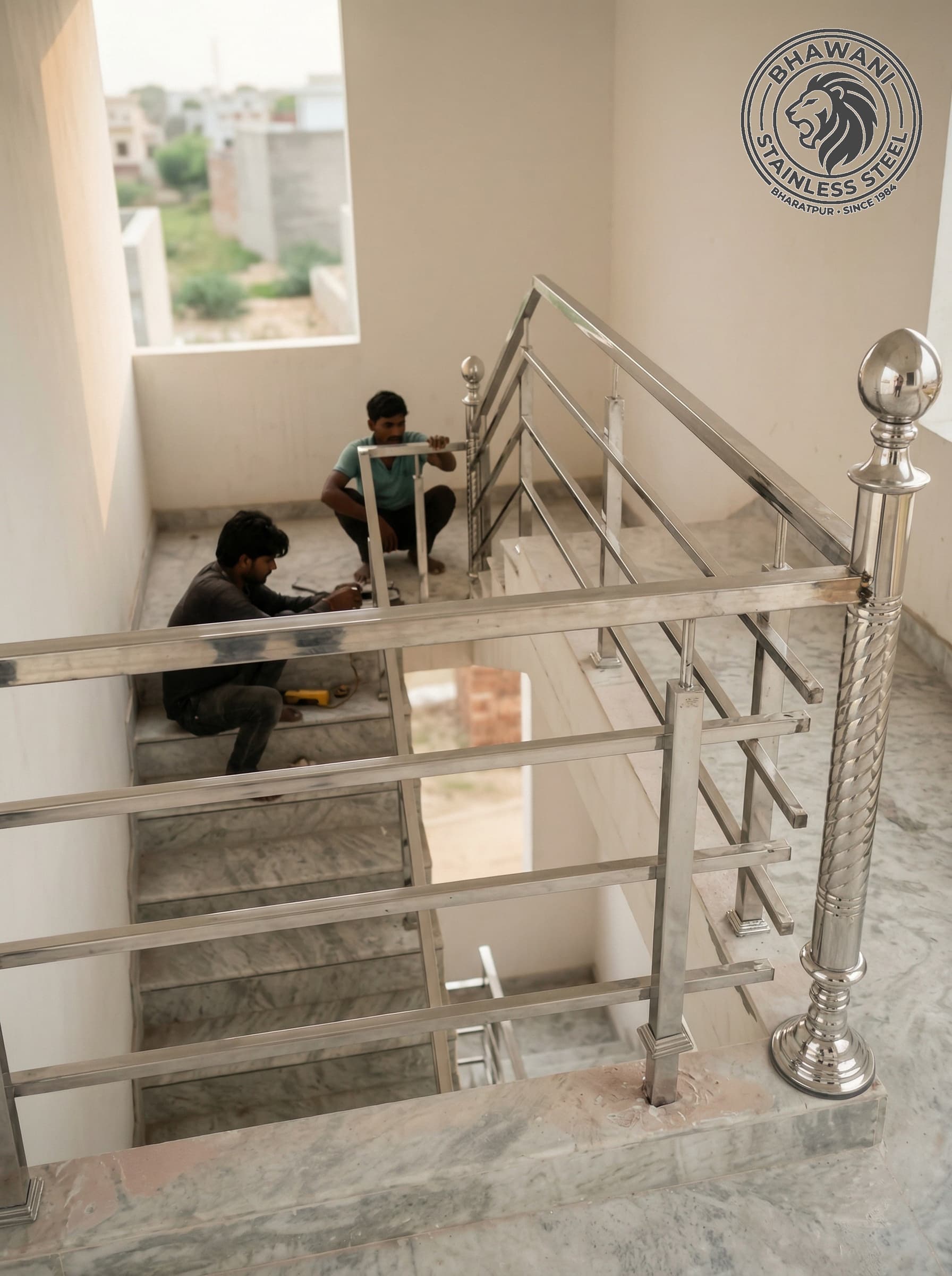 Stainless steel staircase & balcony railing — project 8
